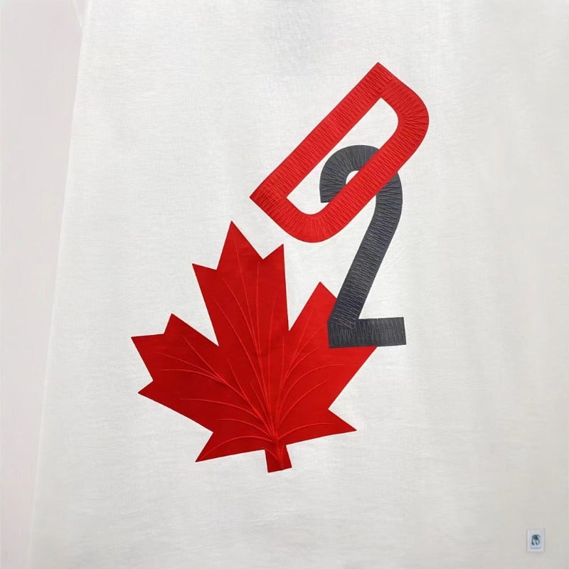DSQ2 T Shirts Maple Leaf Letter Print