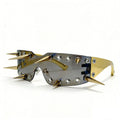 Trendy punk glasses spike all-in-one frameless