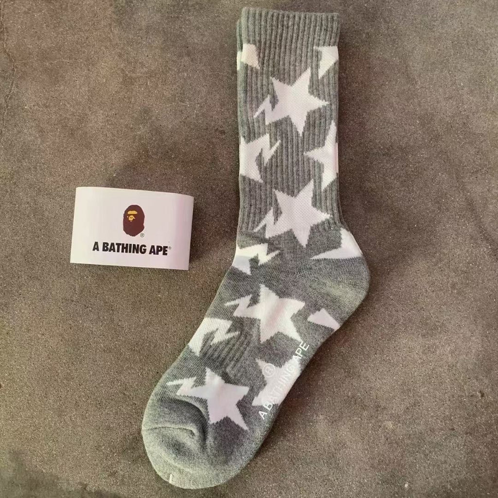 Bathing Ape Bape Socks ape head socks men and women medium tube towel bottom outdoor actual combat elite training sports basketball socks