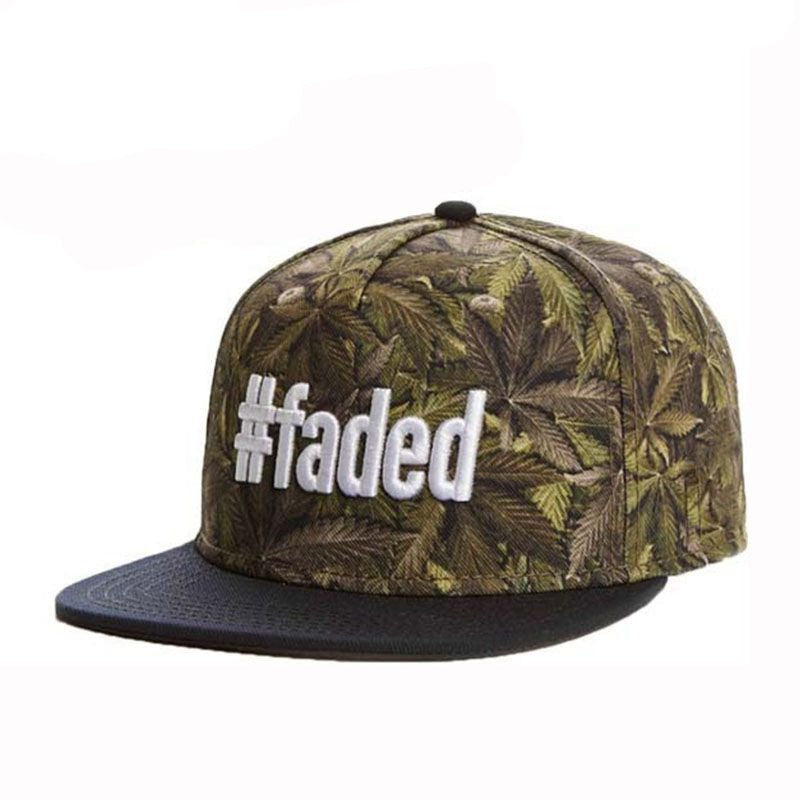 Trendy flat brimmed snapback hats breathable adjustable sunshade
