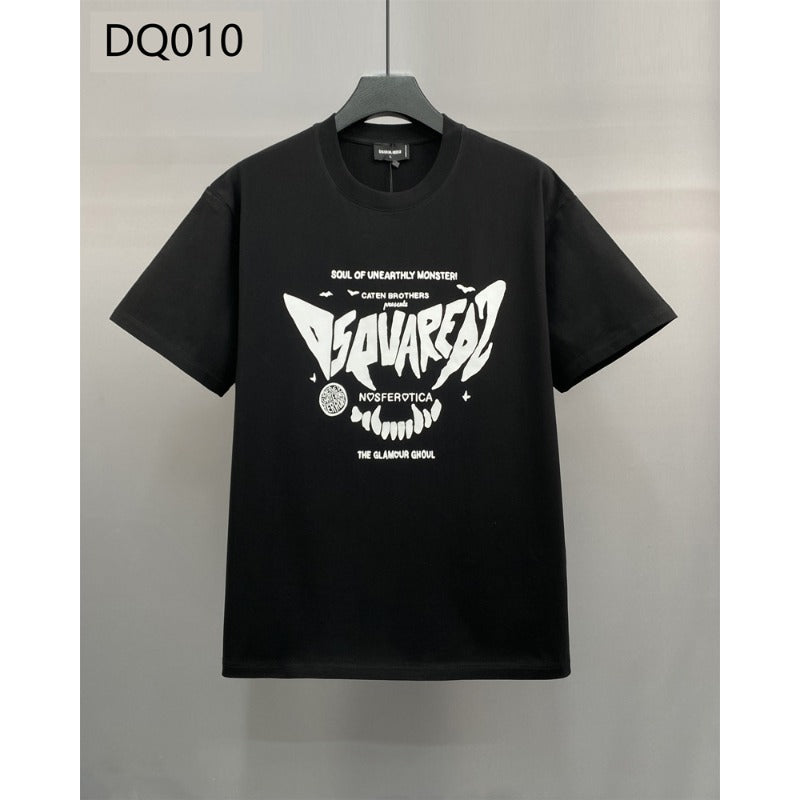 DSQ2 T Shirts Small Letter Crew Neck Top Bottom Shirt