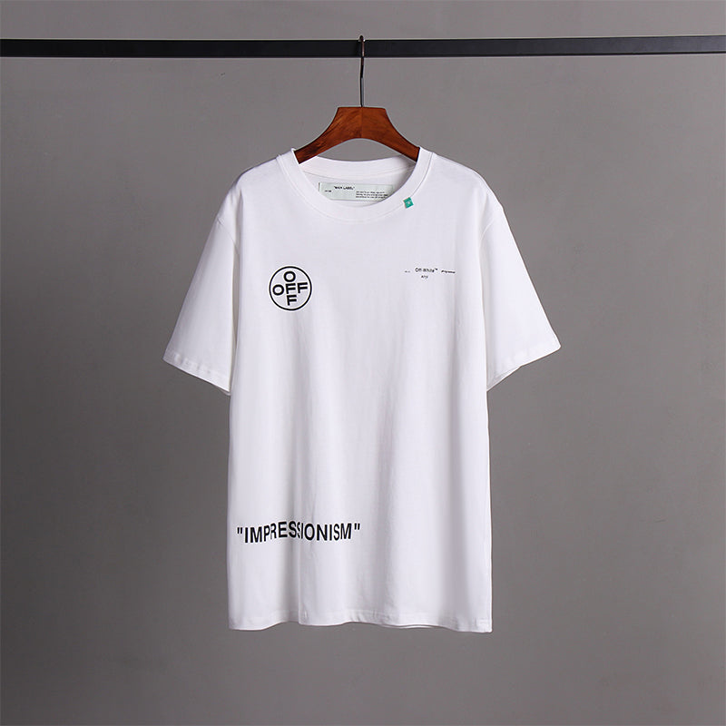 OW  t shirt OW Arrow Tape Streetwear