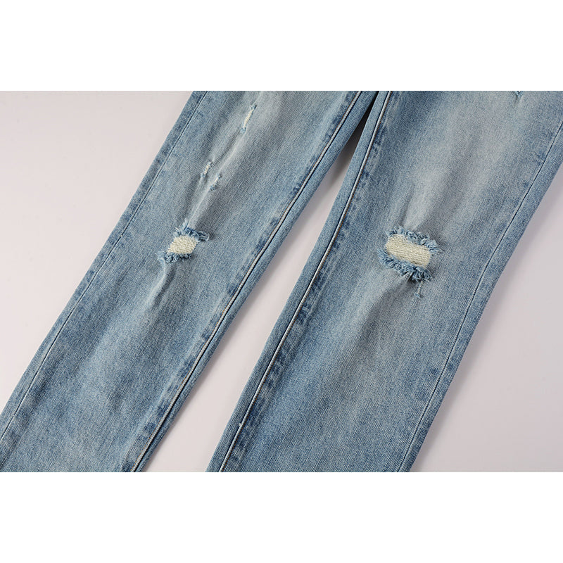 Mens trendy purple jeans, 100% cotton Pure Cotton High Street Trend