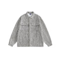 Unisex Jacket Spring and Autumn Vintage Overalls Jacket Loose Lapels Coat