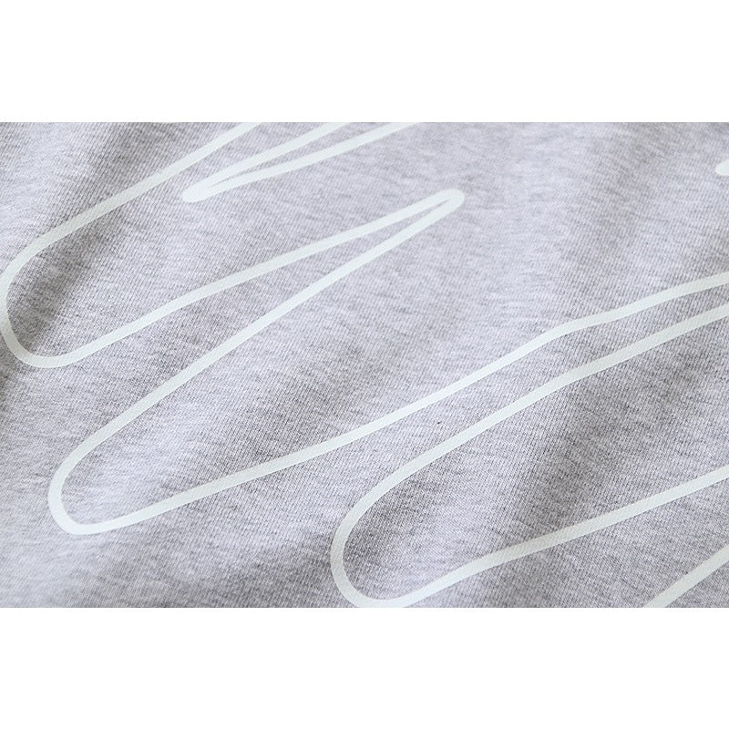 OW hoodie ECG Pattern Arrow Sleeve Hood