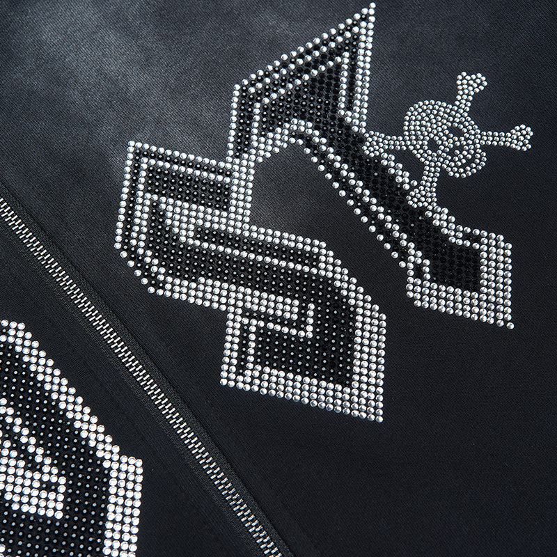 Lost intricacy Hoodie rhinestones