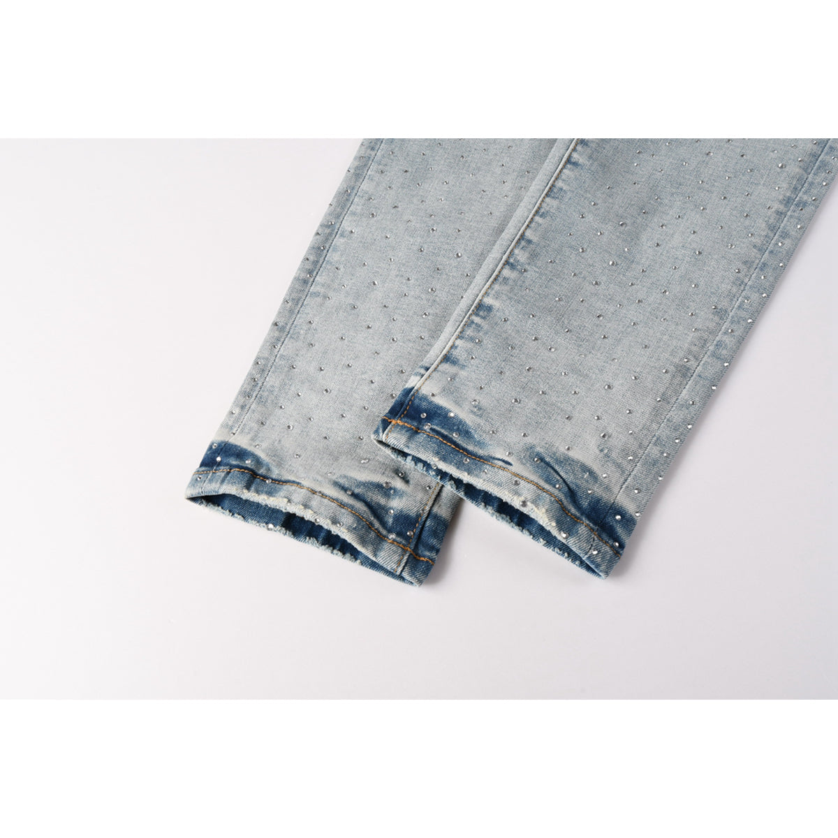 Mens trendy purple jeans, 100% cotton High Street Distressed