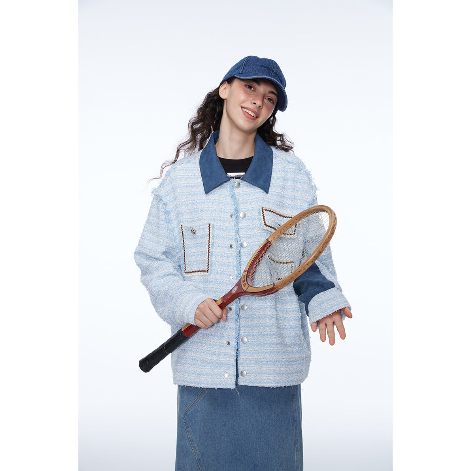 Unisex Jacket Autumn and Winter Retro Lapels Jacket Baggy Coat