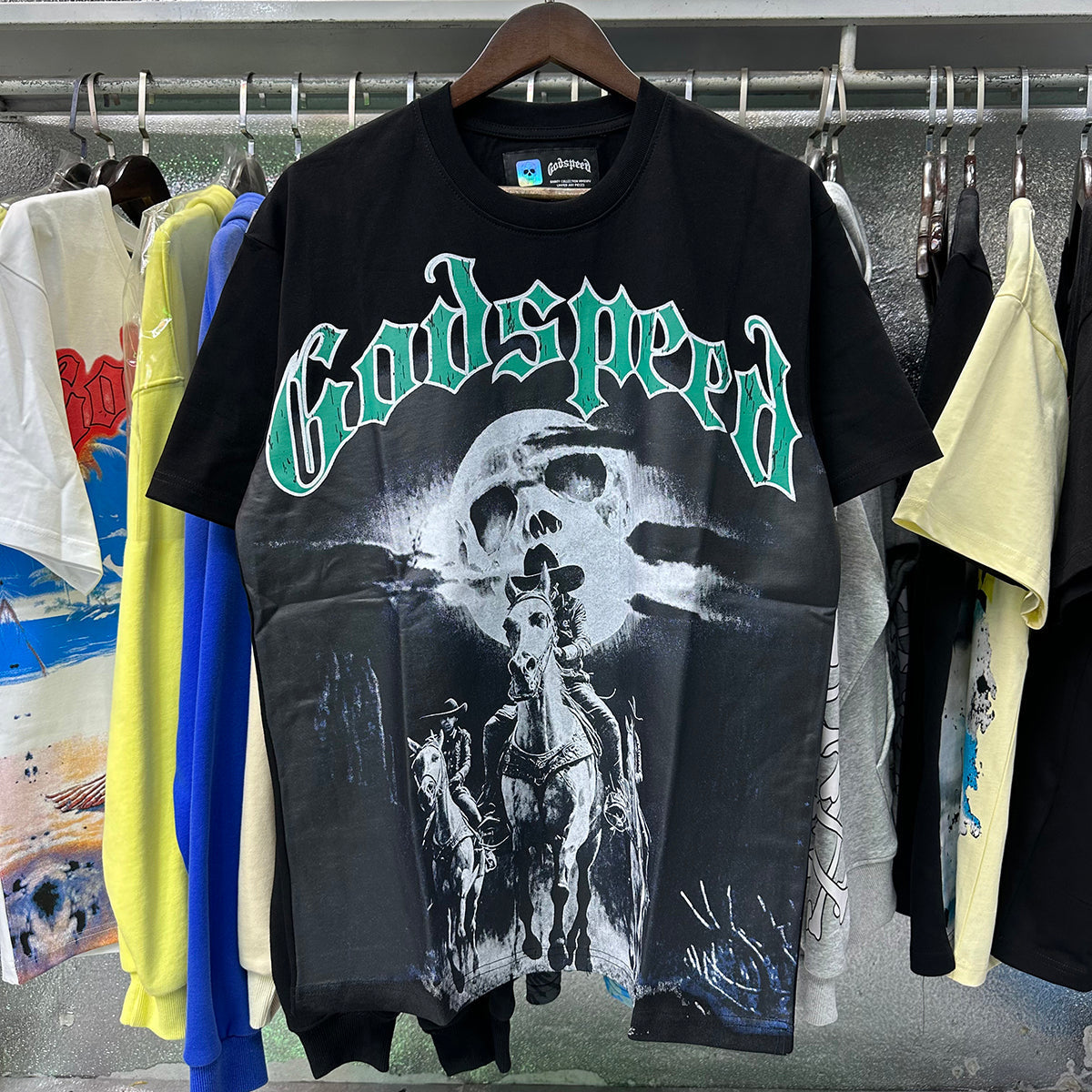 Godspeed t Shirts Drowning Free Muse Printed Cotton Crew Neck Short Sleeve Men and Women
