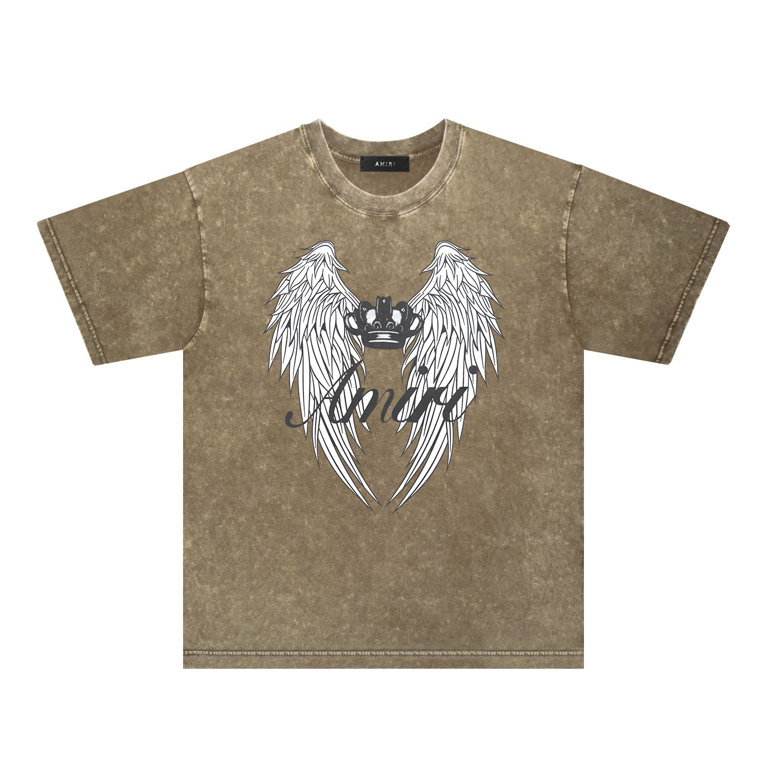 Amiri Washed Distressed T Shirt Printed Trendy Pure Cotton