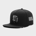 Trendy flat brimmed snapback hats indian head sun shade