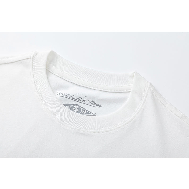 Travis Scott T Shirts x Mitchell x Ness Oregon Duck Hand-Reawn Short Sleeve