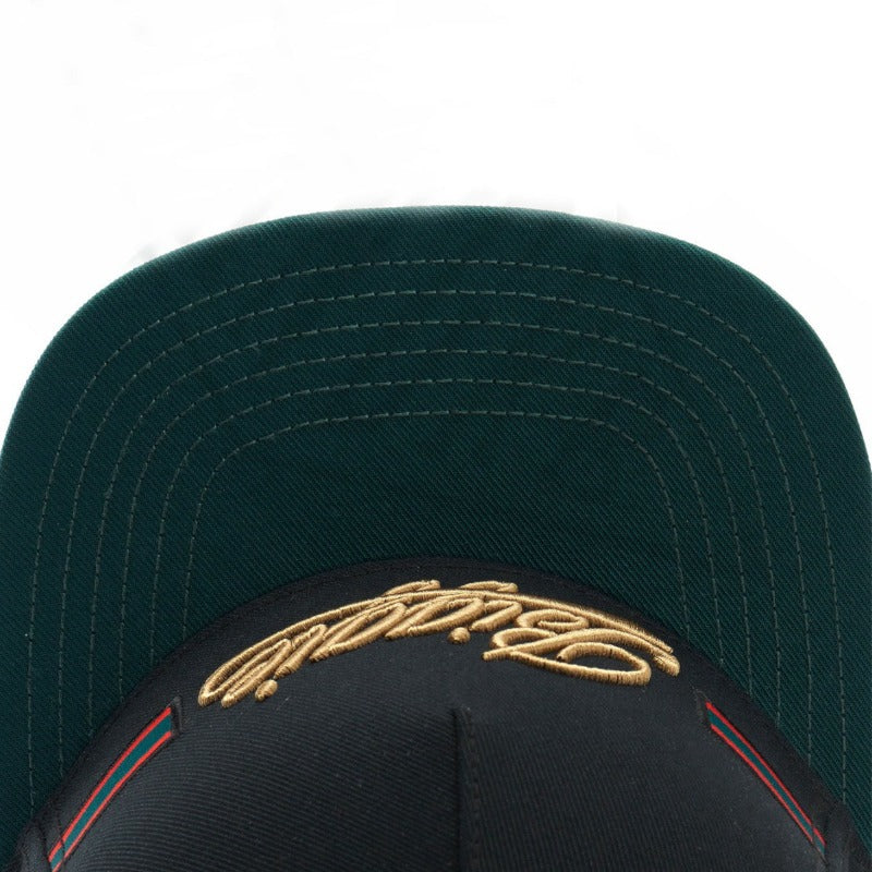 Trendy flat brimmed snapback hats letterbiggieembroider adjustable