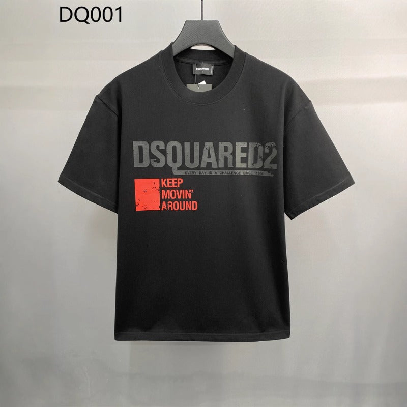 DSQ2 T Shirts Micro Wide Loose Letter Print