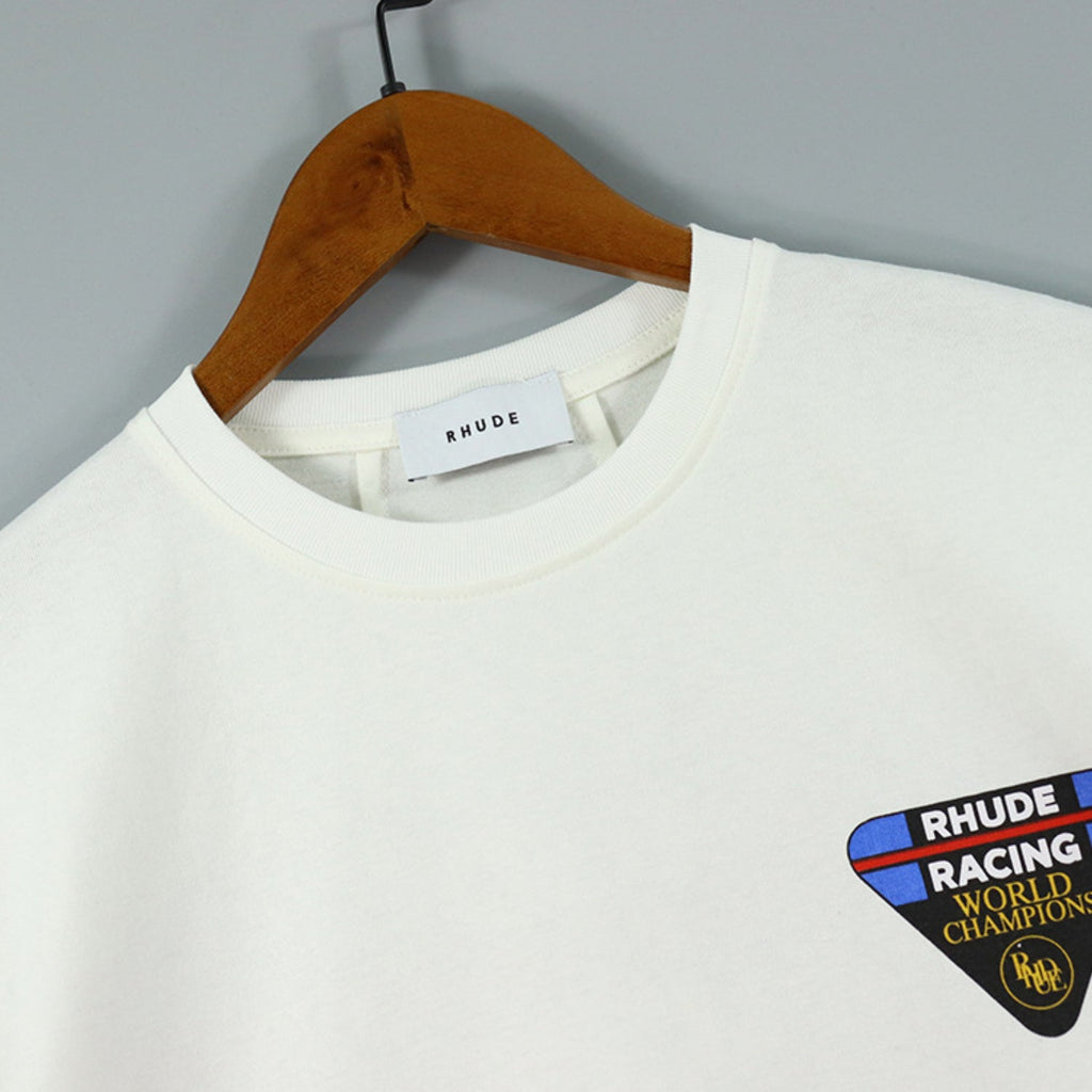 Rhude T Shirt Inverted Triangle Letter Print Short Sleeve T-Shirt