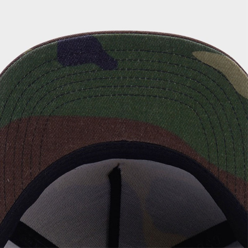 Trendy flat brimmed snapback hats camouflage