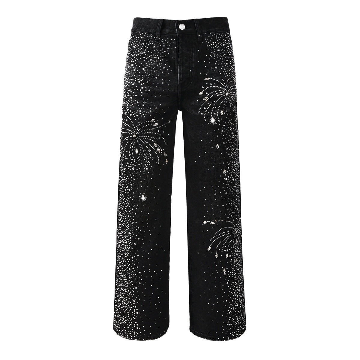 Mens trendy purple jeans, 100% cotton Rhinestones #9125
