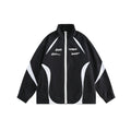 Unisex Jacket Vintage Sports Jacket Men's and Women's Patchwork Stand-up Collar Jacket