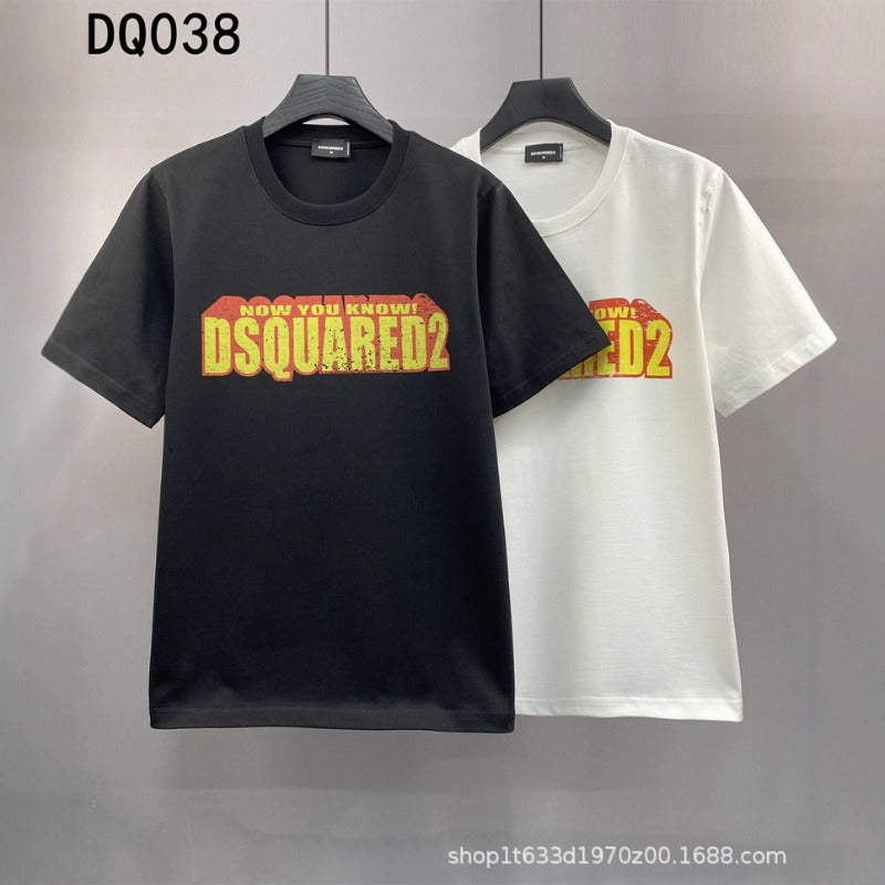 DSQ2 T Shirts Color Letter Trend Brand