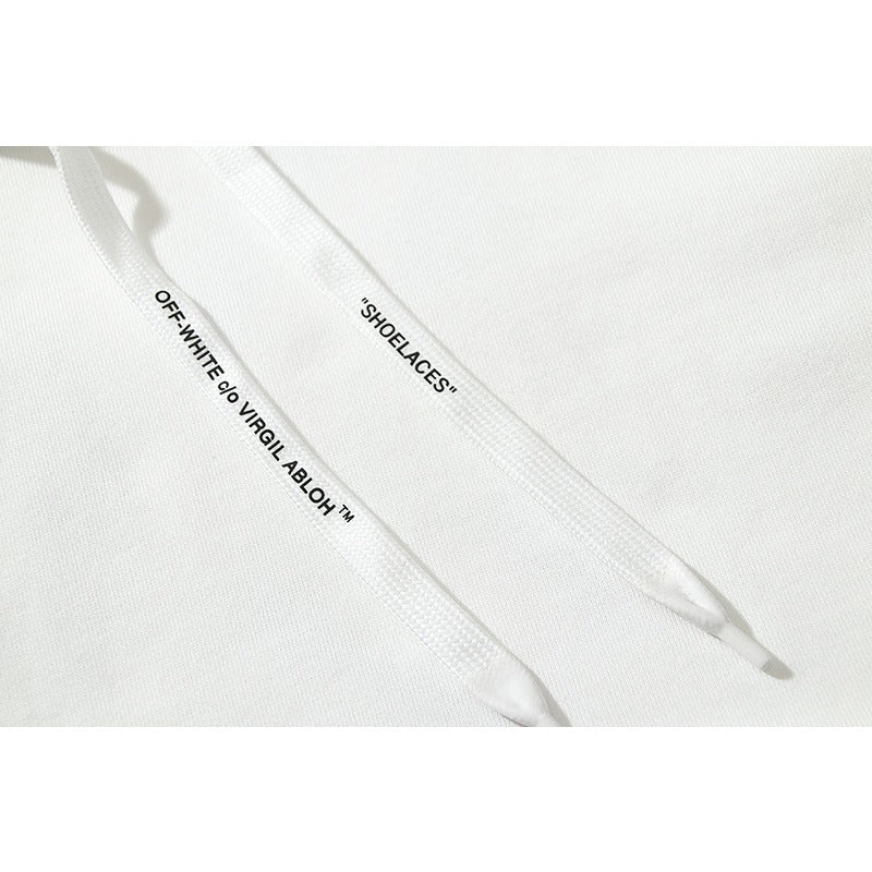 OW  hoodie embroidered plant leaf arrow hooded