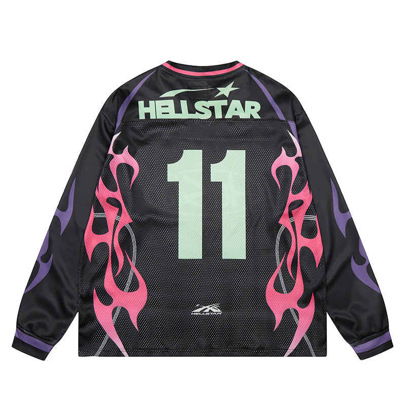 HS Long Sleeve Shirts Hip-hop loose oversize