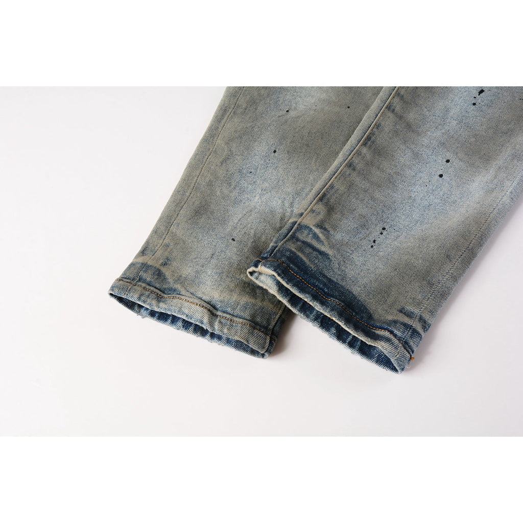 Mens trendy purple jeans, 100% cotton Pure Cotton High Street Trend