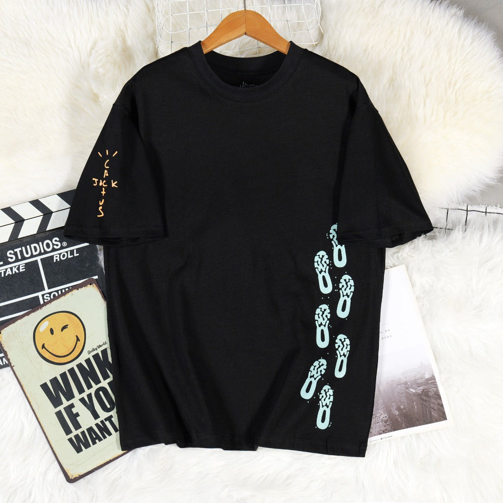 Travis Scott T-Shirt TRAVIS SCOTT CACTUS JACK Loose Crew Neck Short Sleeve