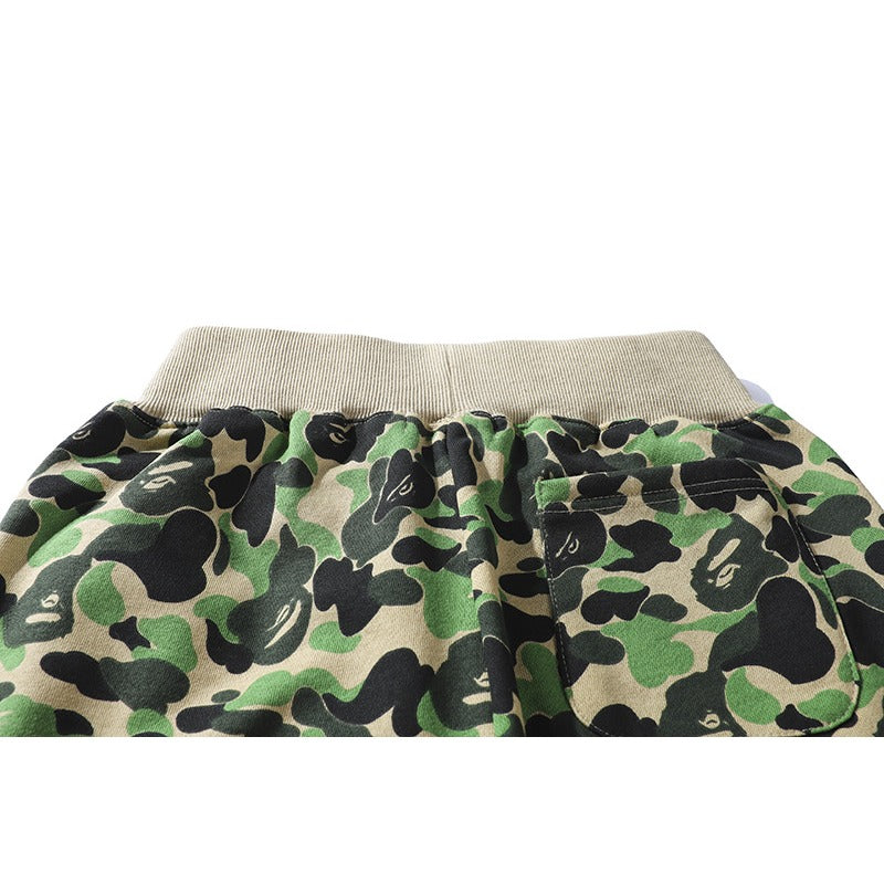 Bathing ape Bape Shorts Camo Alphabet Shark WGM print beach pants