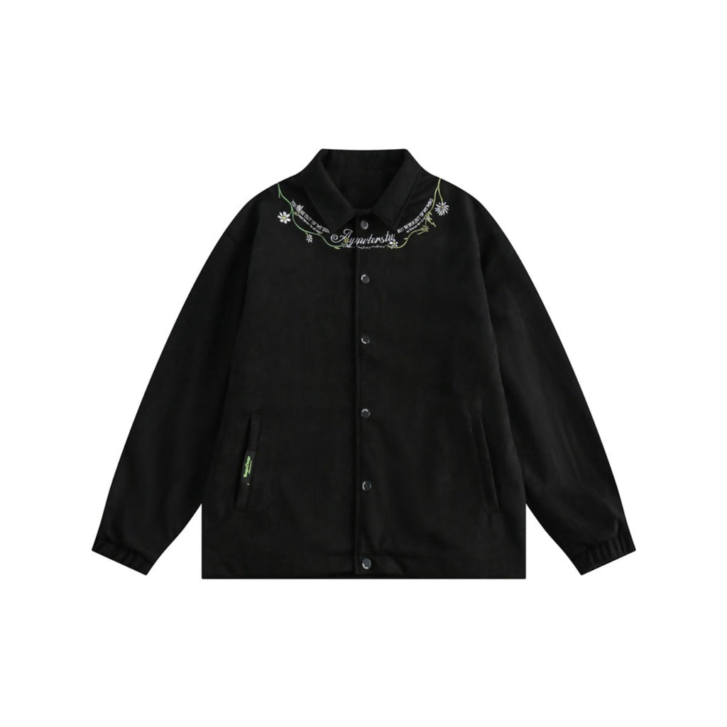 Unisex Jacket Vintage Floral Embroidered Casual Jacket