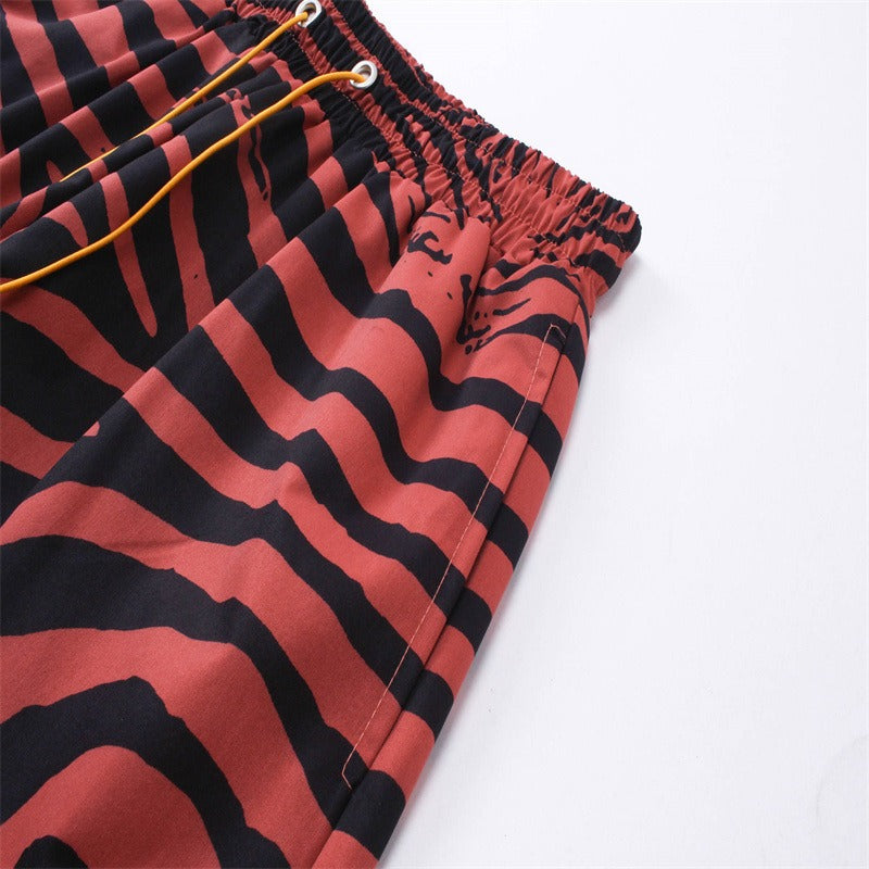 Rhude T Shirt Zebra Letter Embroidery Casual Short Sleeve Shirt, Shorts