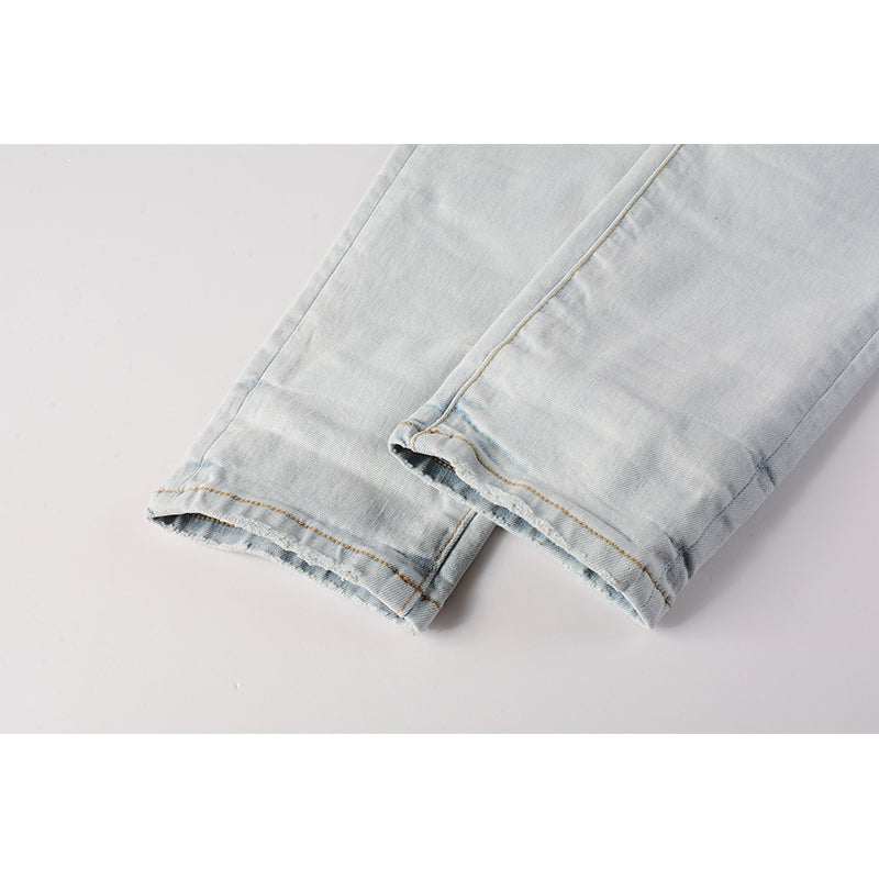 Mens trendy purple jeans, 100% cotton Pure Cotton High Street Trend