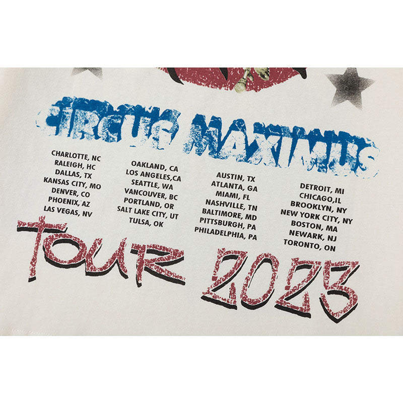 Travis Scott T-Shirt Travis Scott Utopia Tour Casual Print Short Sleeve T