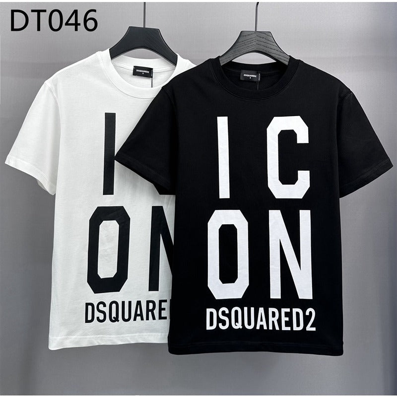 DSQ2 T Shirts Crew Neck Cotton Bottom Shirt