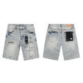 Mens trendy purple jeans, 100% cotton Denim Shorts #PU507