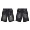 Mens trendy purple jeans, 100% cotton Denim Shorts #PU505