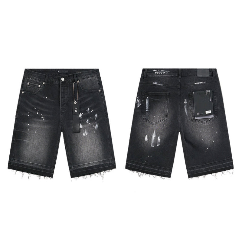 Mens trendy purple jeans, 100% cotton Denim Shorts #PU505