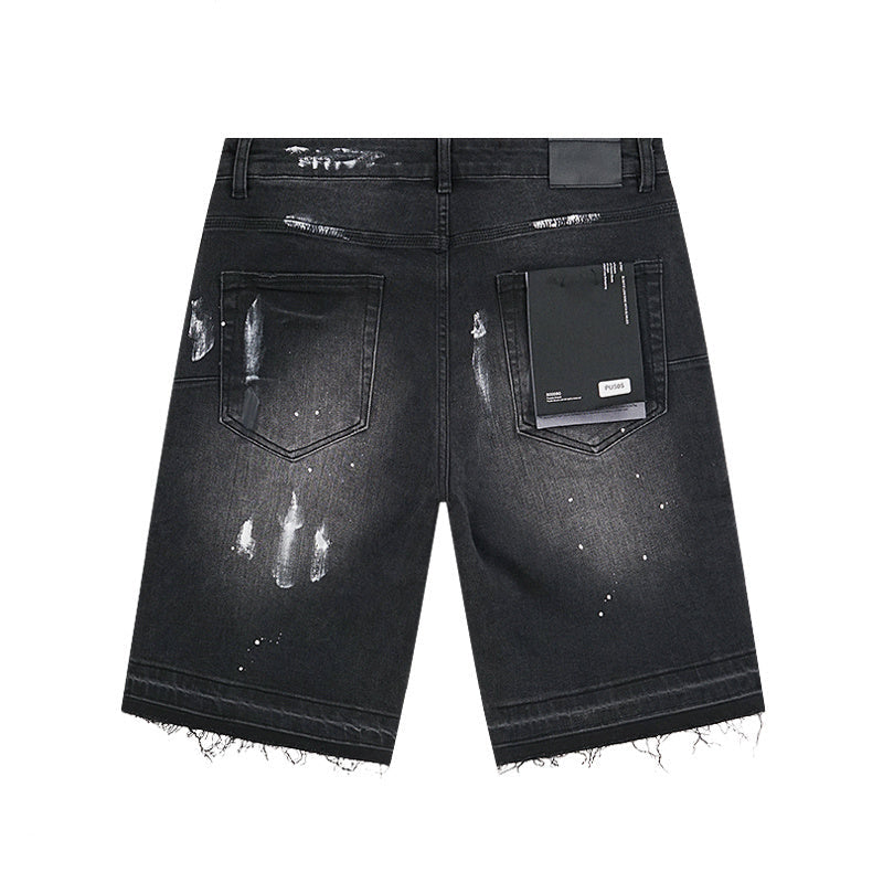 Mens trendy purple jeans, 100% cotton Denim Shorts #PU505
