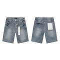 Mens trendy purple jeans, 100% cotton Denim Shorts #PU509