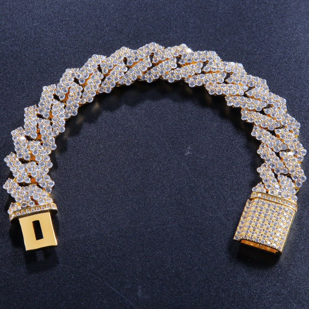 Bracelet Hip Hop Miami Zircon Bracelet Hiphop Bracelet Spectrum
