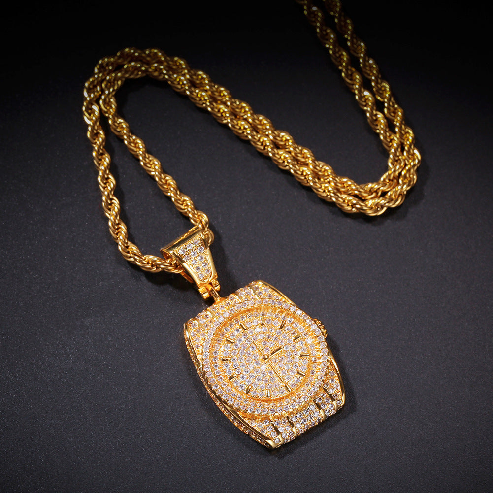 Jewelry Zircon Dial Pendant Vintage Fashion Pendant Necklace Spectrum St. Valentine's