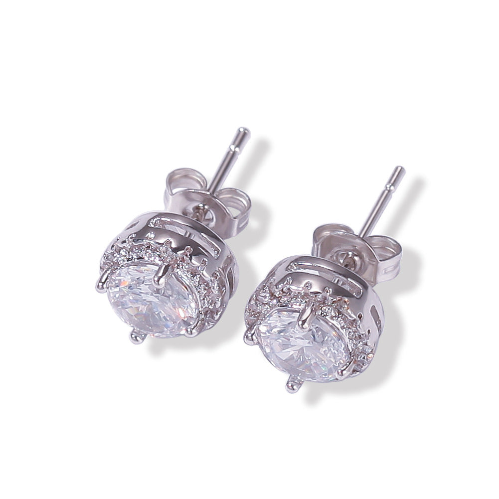 Earrings Zircon Square Earrings Spectrum St. Valentine's
