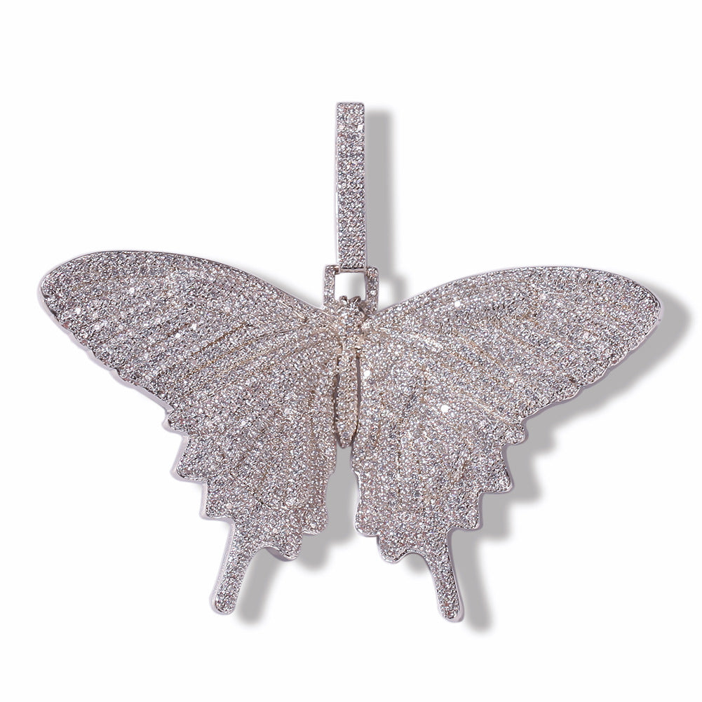 Jewelry Zircon Butterfly Pendant Necklace Vintage Fashion High Sense Animal Spectrum
