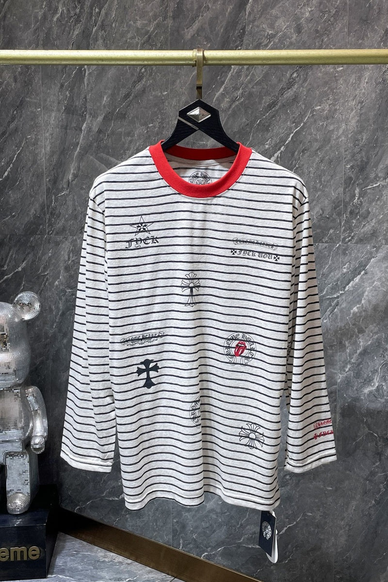 Chrome heart Long Sleeve Shirts High-quality 100% cotton streetwear