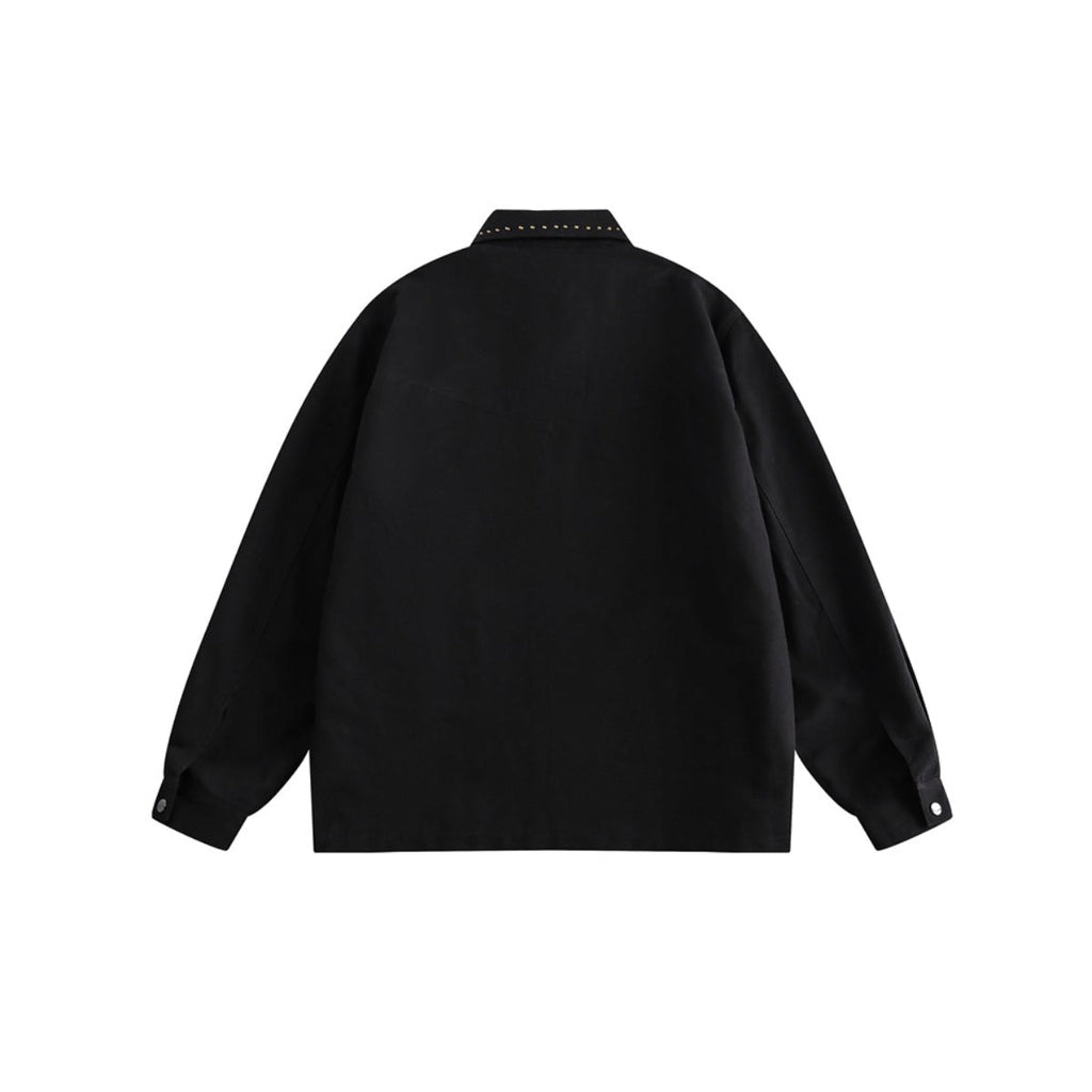 Unisex Jacket Rivet Vintage Overalls Jacket Coat