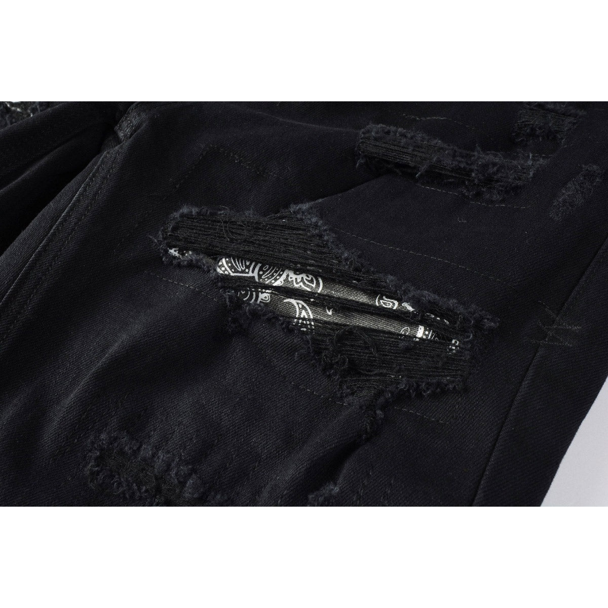 KSUBI Jeans Slim Fit Casual Stretch Ripped Jeans