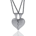 Jewelry Two Halves Heartbreak Combination Pendant Copper Inlaid Zircon St. Valentine's Spectrum Angel Pieces
