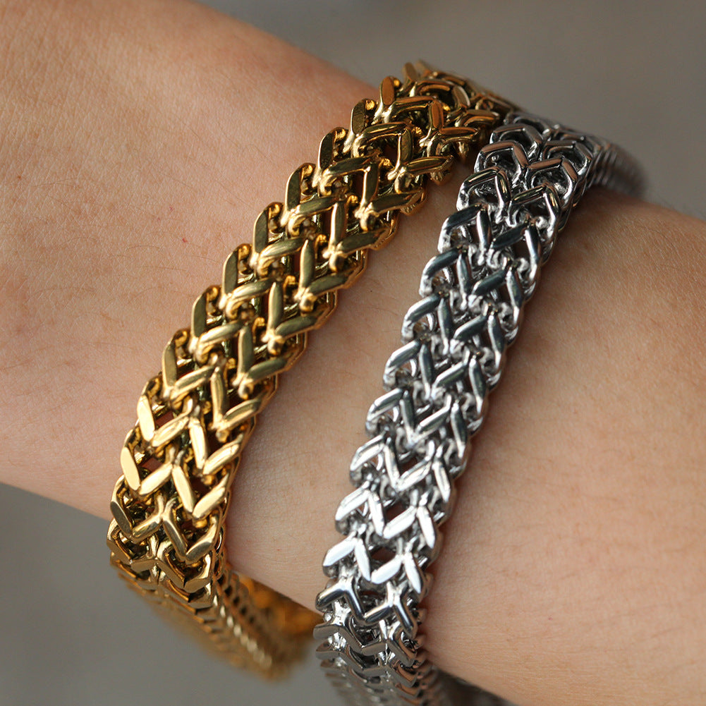 Bracelet Stainless Steel Keel Chain Bracelet FrancoChain Hip Hop Far East Spectrum