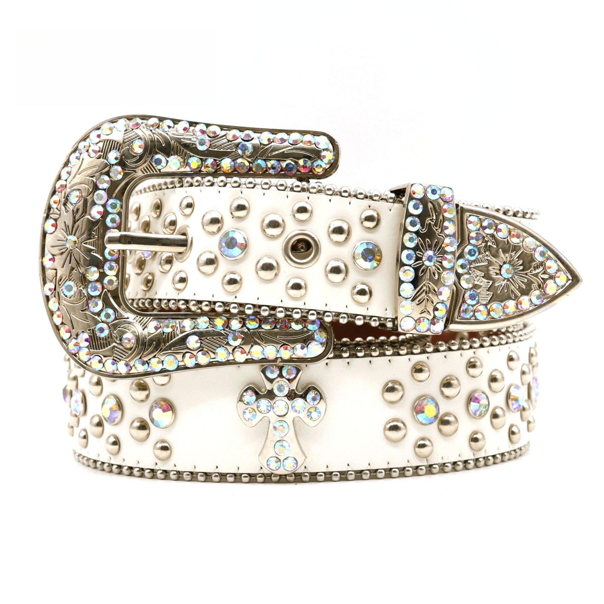 Hip-Hop Punk Rhinestone Belt for Men and Women