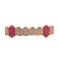 Grillz Hip Hop Micro Zircon Single Row 8 Tooth Gold Braces Spectrum