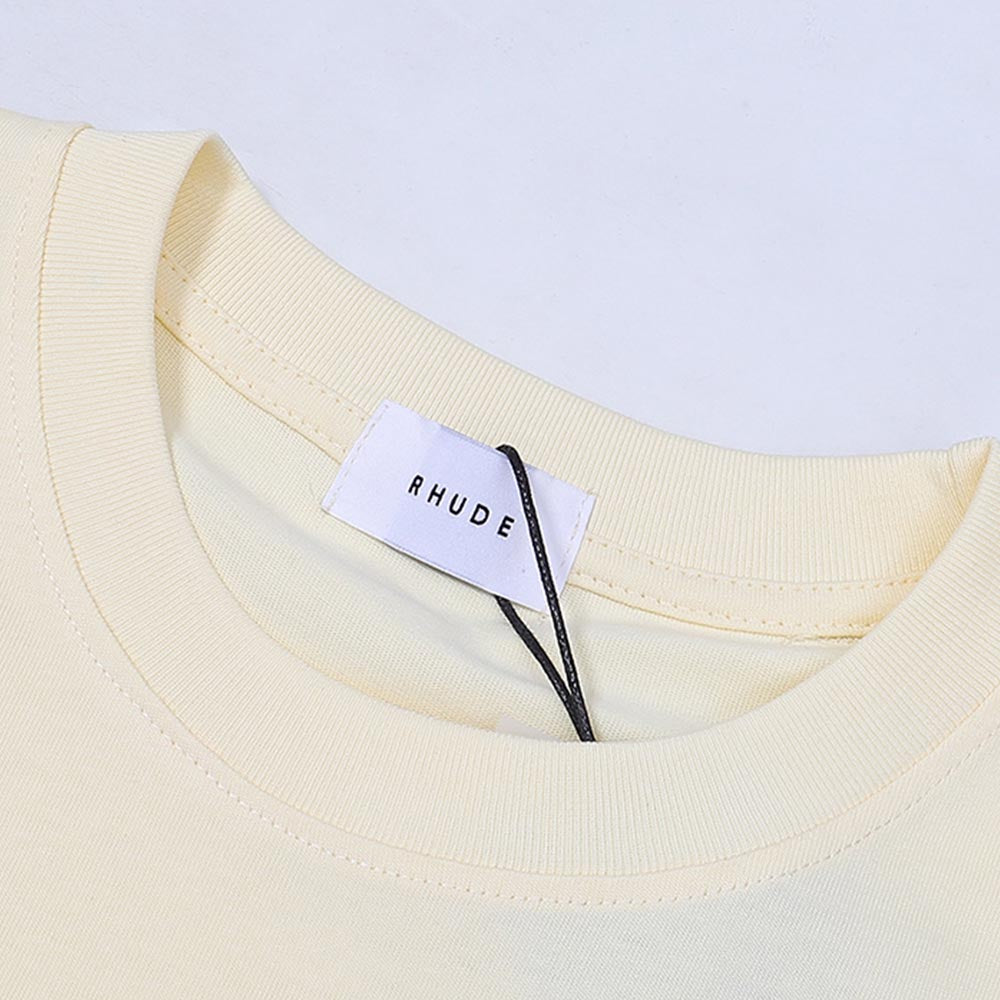 Rhude T Shirts Paradiso Rally Racing Short Sleeves Men and Women